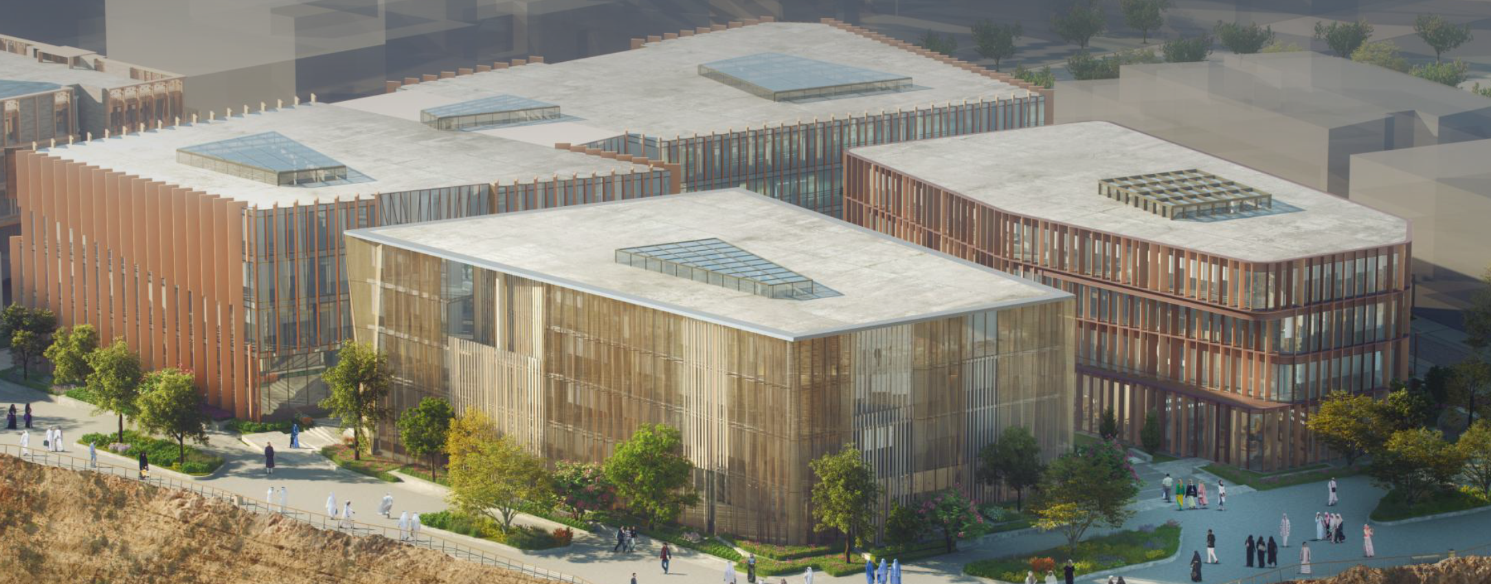 The Forum buildings at MISK City, home of the University of New Haven – Riyadh campus